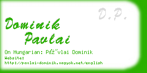 dominik pavlai business card